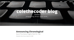 Desktop Screenshot of colethecoder.com