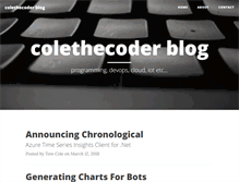 Tablet Screenshot of colethecoder.com